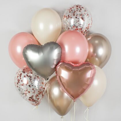 Набор шаров с грузиком «Пудра» | 10 шаров, 1 грузик